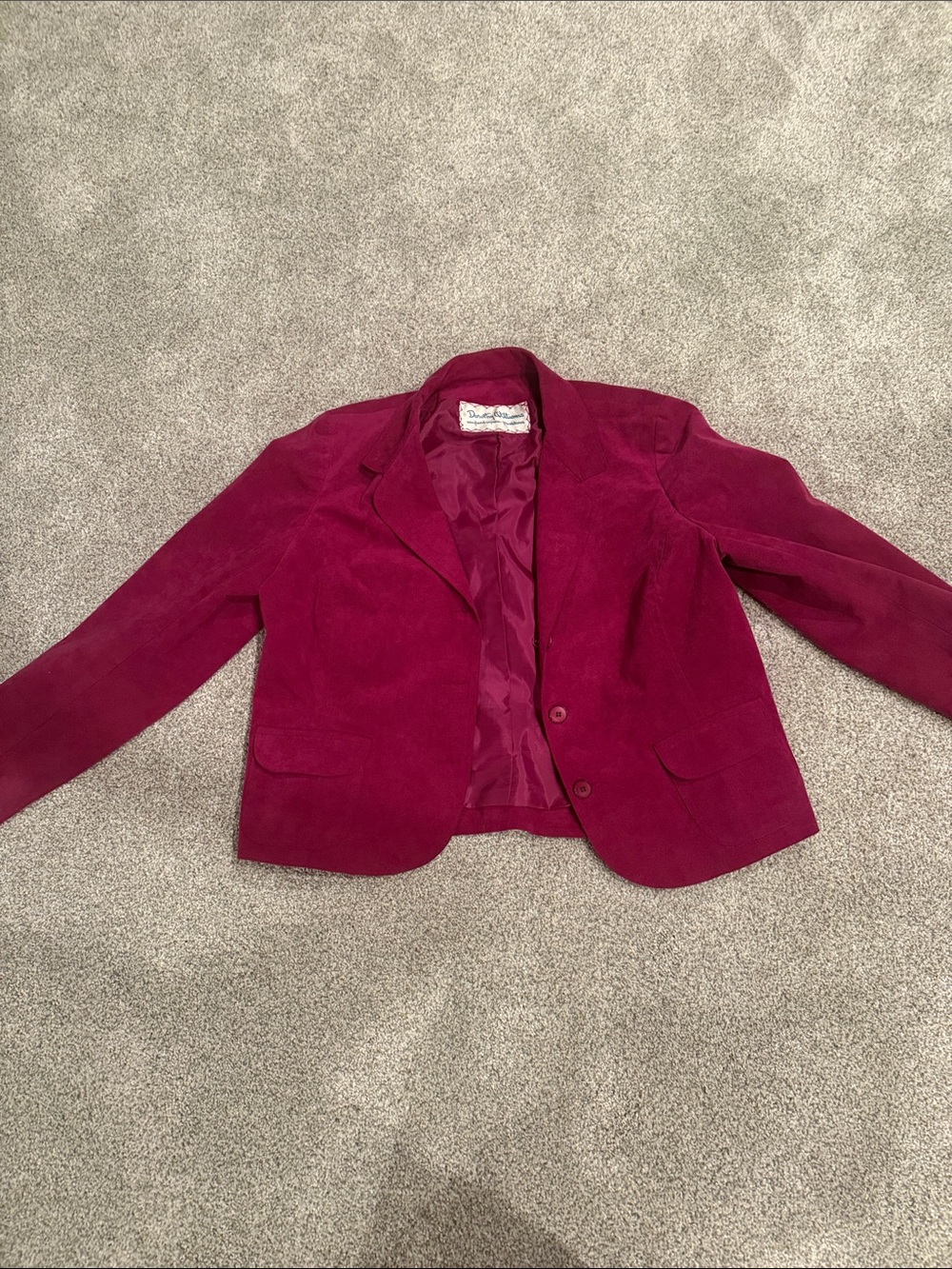 Women’s Burgundy Corduroy Blazer Jacket